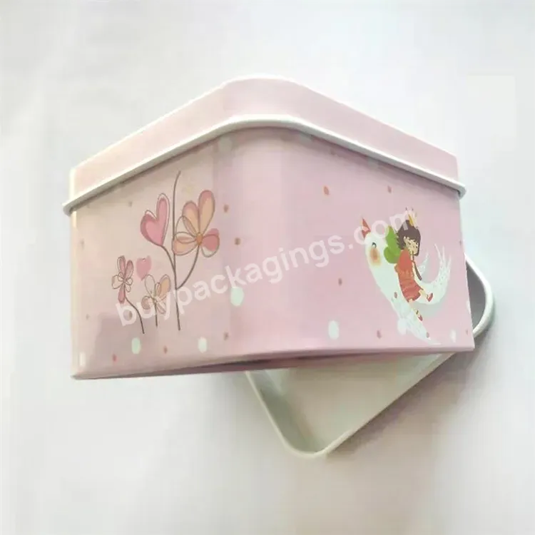 Sim-party Child Favor Candy Hairpin Hair Accessories Gift Metal Beautiful Square Mini Tin Box