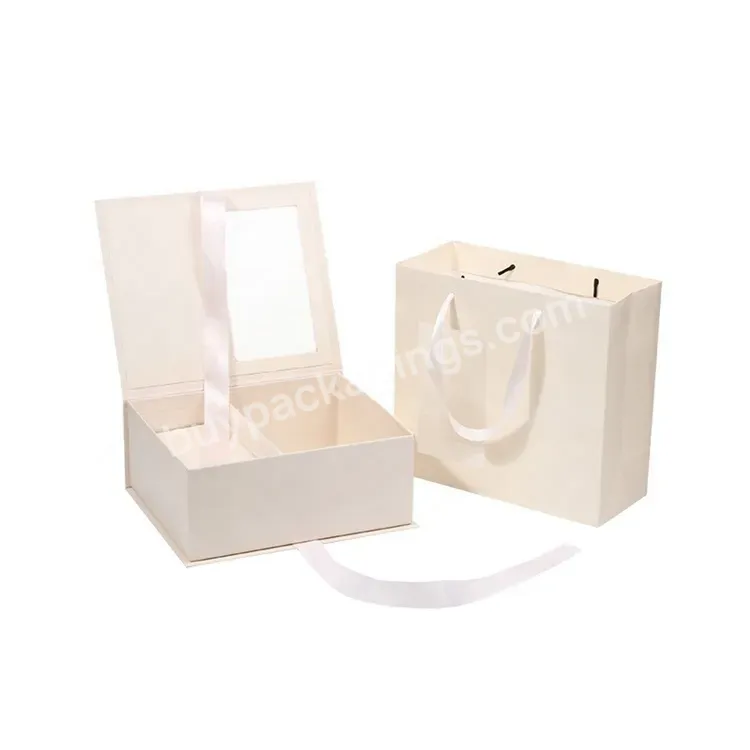 Sim-party Clear Lid Scented Candle Flower Gift Set Box With Dividers Aromatherapy Body Lotion Box