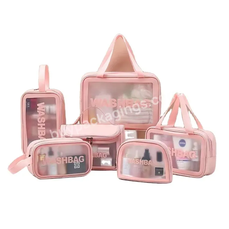 Sim-party Custom Logo Portable Transparent Waterproof Glitter Pvc+pu Cosmetic Makeup Bag - Buy Makeup Bag,Cosmetic Bag,Travel Toiletry Bag.