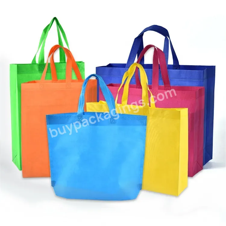 Sim-party Custom Logo Recyclable Shoe Clothing Shopping Tote Non Woven Bag