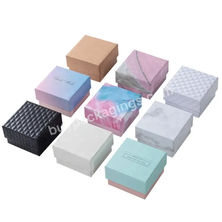 Sim-party Customize Fashion Design Color Printed Earring Jewelry Ring Box With Silver Stamping - Buy Luxury Jewelry Box,Jewelry Organizer,Jewelry Boxes With Logo.