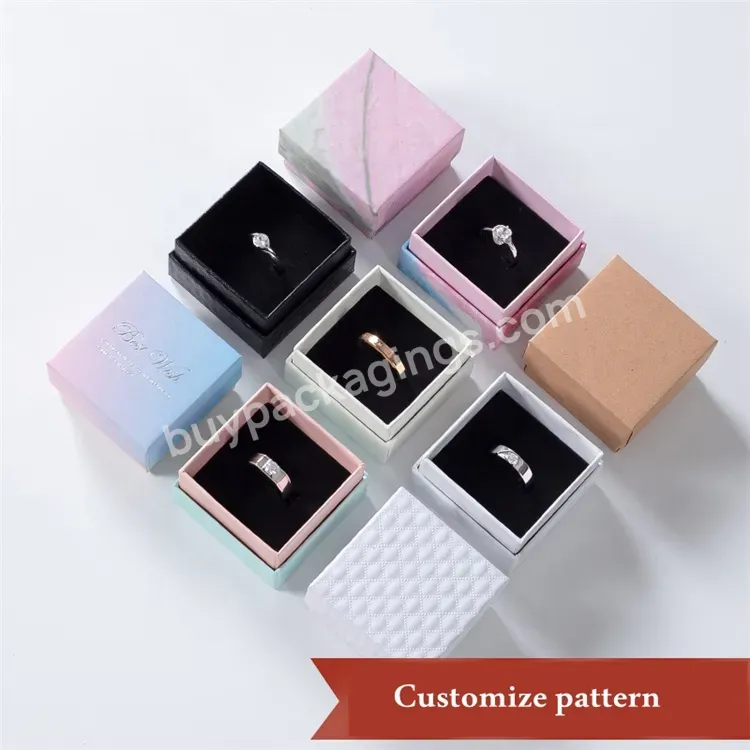 Sim-party Customize Fashion Design Color Printed Earring Jewelry Ring Box With Silver Stamping - Buy Luxury Jewelry Box,Jewelry Organizer,Jewelry Boxes With Logo.