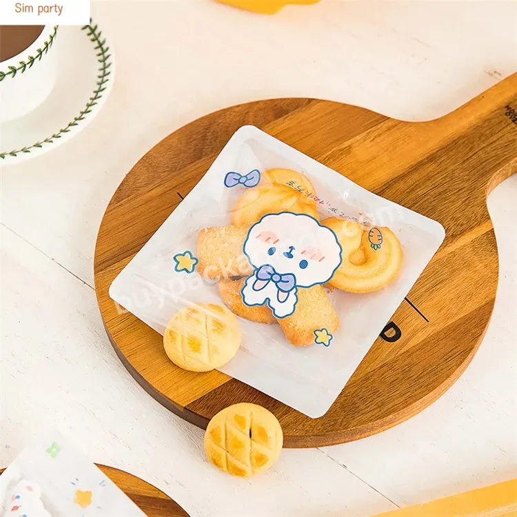 Sim-party Cute Kids Sweet Food Cartoon Snack Clear Plastic Bag Cookie Bags With Valve And Zipper - Buy Cookie Bags With Valve And Zipper,Cartoon Snack Clear Plastic Bag,Cute Kids Sweet Food Package.