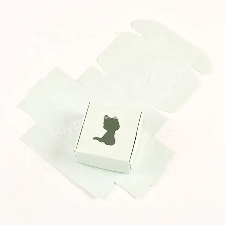 Sim-party Factory Cute Color Printed Clear Window Corrugated Paper Box Handmade Soap Box Packaging