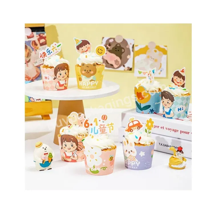 Sim-party Factory Party Oven Bakery Paper Cup Children Cupcake Package Cute 5*6 Cm Paper Muffin Cups