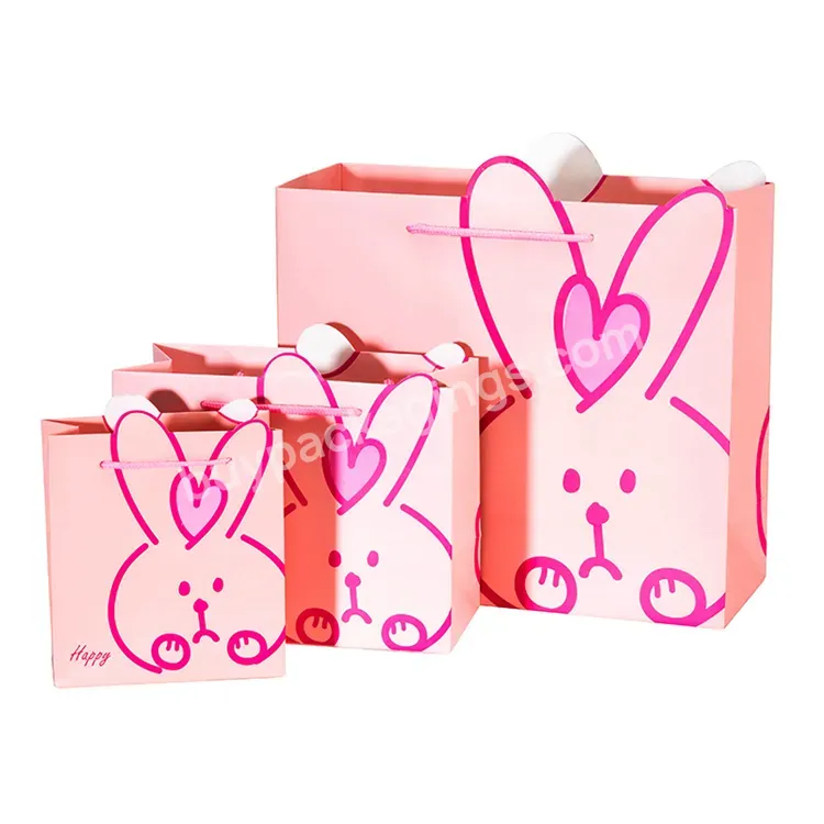 Sim-party Fast Delivery Children Lovely Rabbit Cartoon Paper Bag Toy Package Gift Bag For Baby
