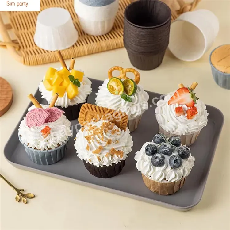 Sim-party Food Grade Not Sticky Cake Mould No Peculiar Smell Durable Cake Baking Circular Paper Cups - Buy Cake Cup,Paper Baking Cups,Cake Mould.