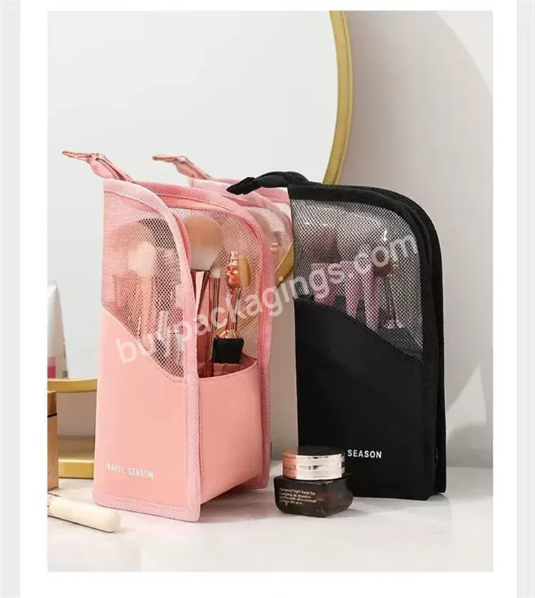 Sim-party Handy Checked Visible Polyester Zipper Makeup Tool Cosmetic Organizer Brush Holder - Buy Brush Holder,Makeup Tool Organizer,Cosmetic Bag Brush Holder.