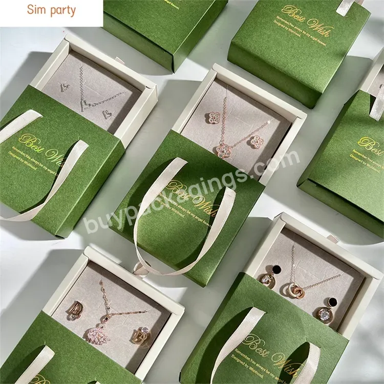Sim-party Hot-sell Custom Logo Luxury Ring Necklace Sliding Gift Box Jewelry Box With Handle - Buy Small Decorative Jewelry Gift Boxes,Unique Jewelry Gift Boxes,Jewelry Boxes With Logo.