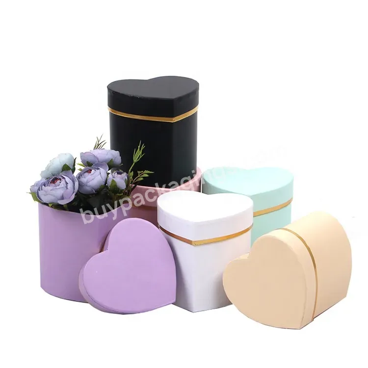 Sim-party Luxury Candy Chocolate Gold Edge Rose Boxes Cover Flower Gift Box Heart Design Stock Item