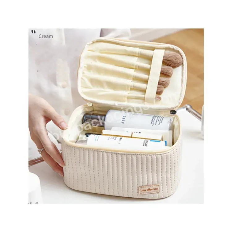 Sim-party Luxury Large Size Soft Pu Leather Storage Bag Women Toiletry Bag Cosmetic Bags Cases Travel Toiletry