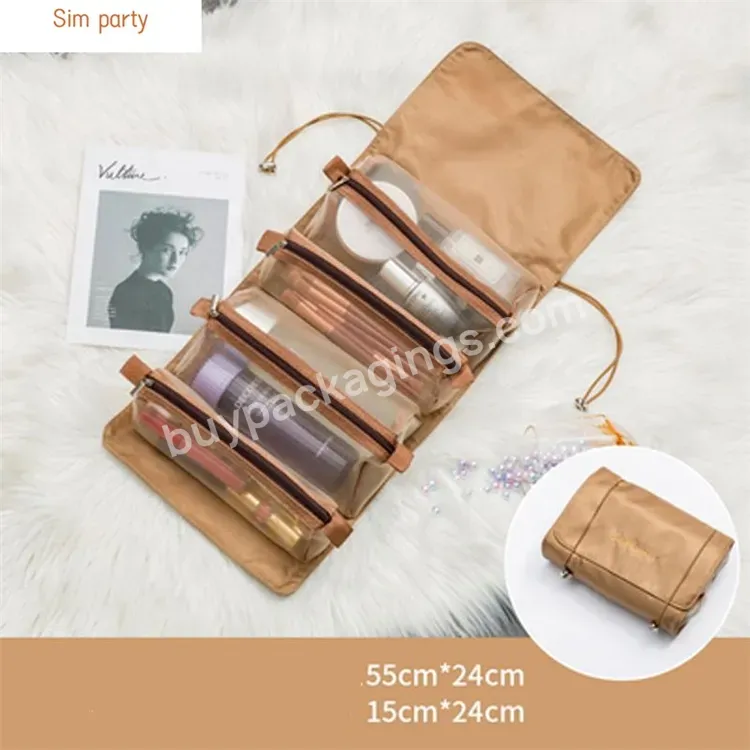 Sim-party Mesh Insert Separable Pocket Storage Beauty Travel 4 In 1 Zipper Bag For Washing And Storage Cosmetic Bag - Buy 4 In 1 Cosmetic Bag,Storage Beauty Bags,Mesh Insert Separable Pocket Makeup Bag.