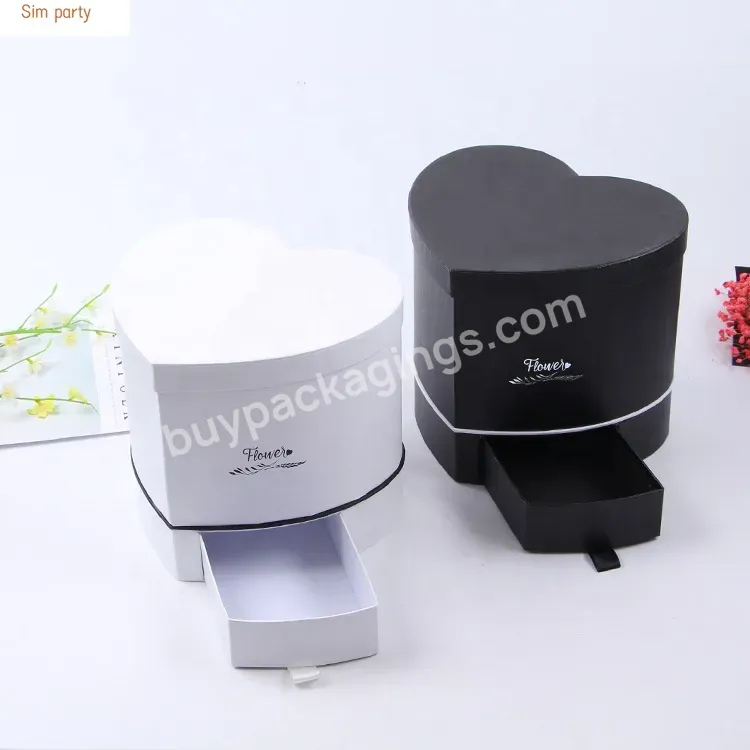 Sim-party Pink Soap Cosmetic Jewelry Rose Drawer Boxes Appearance Reasonable Price Heart Flower Gift Box