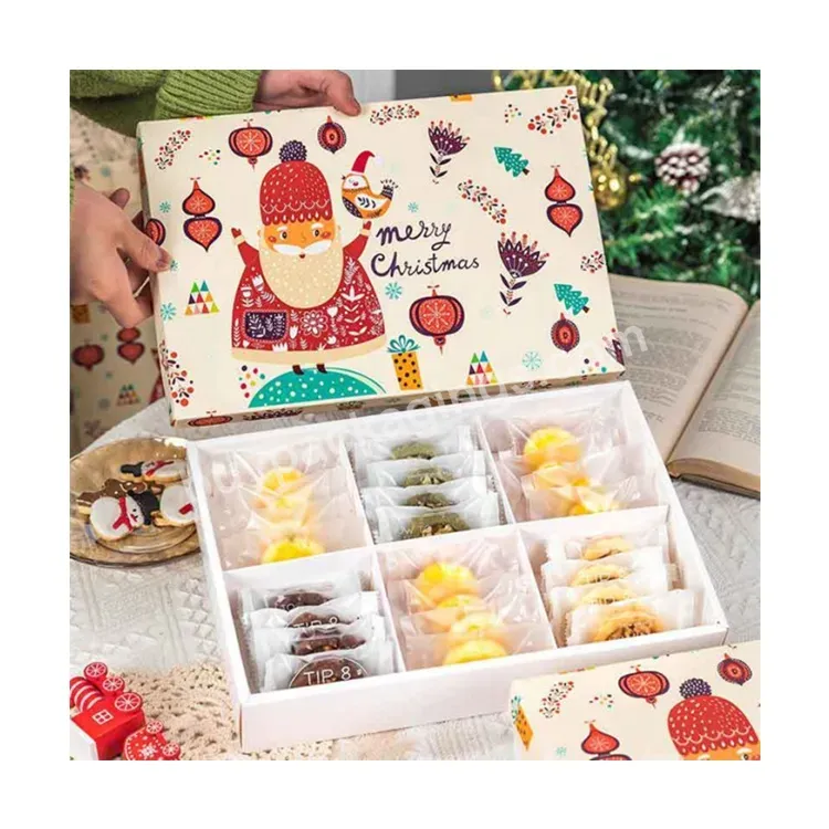Sim-party Pop Nougat Pineapple Lid Paper 6 Mooncake Gift Boxes Bag Christmas Cookie Box Design