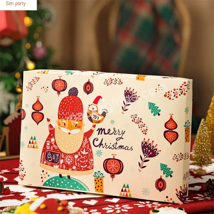 Sim-party Pop Nougat Pineapple Lid Paper 6 Mooncake Gift Boxes Bag Christmas Cookie Box Design