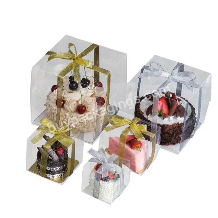 Sim-party Ribbon Slice Dessert Transparent 2 3 4 5 Inch Mousse Box Wedding Cake Boxes Sri Lanka