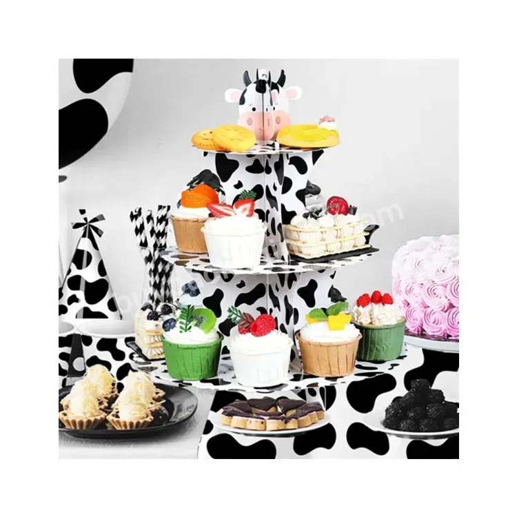 Sim-party Sim-party Cute Animal Theme Cow Birthday Company Party Bakery Sample Display Modern Cake Stand