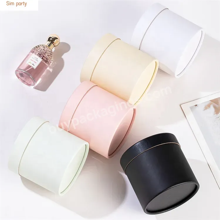 Sim-party Small Pink Silver Lid Gift Bucket 12 X 12 Rose Paper Round Hug Barrel Flower Boxes For Bouquets