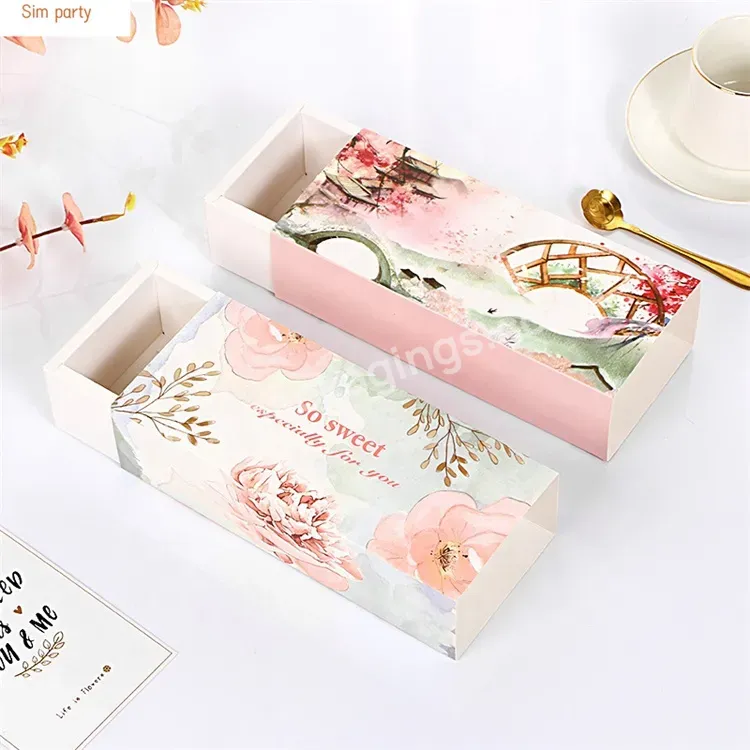 Sim-party Stock Recycled Printed Candy Bakery Paper Snack Biscuit Gift Boxes Cookie Drawer Box