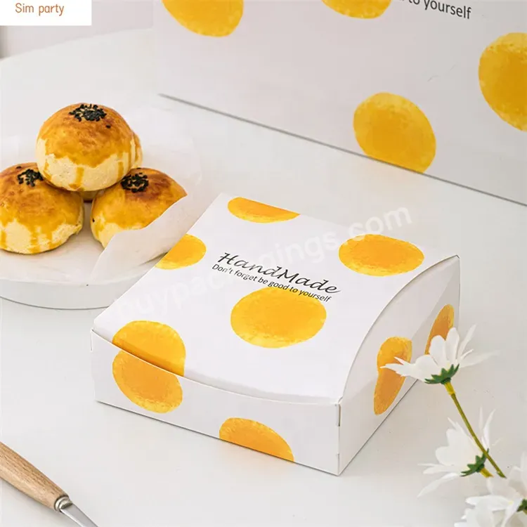 Sim-party Takeaway Handmade Pineapple Cake 4 6 Egg Yolk Puff Gift Box Bag Custom Moon Cake Boxes