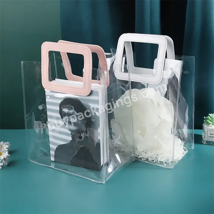 Sim-party Transparent Pvc Cosmetic Boutique Packaging Wedding Gift Bags Plastic Flower Bags