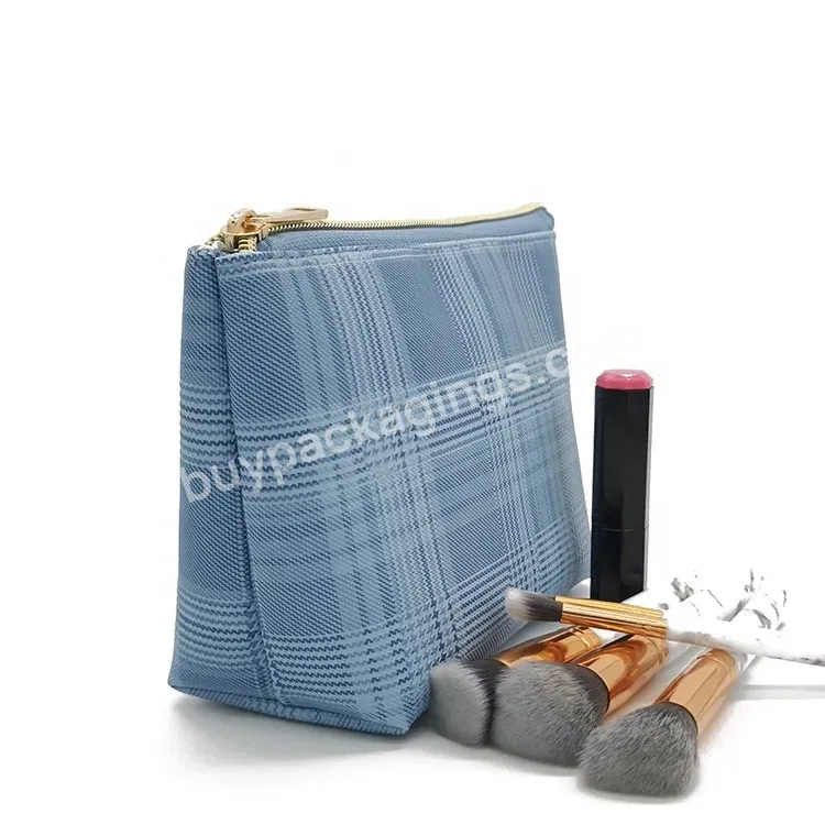 Sim-party Vintage Large Size Makeup Toiletry Bag For Women Checkered Cosmetic Bag Wholesale