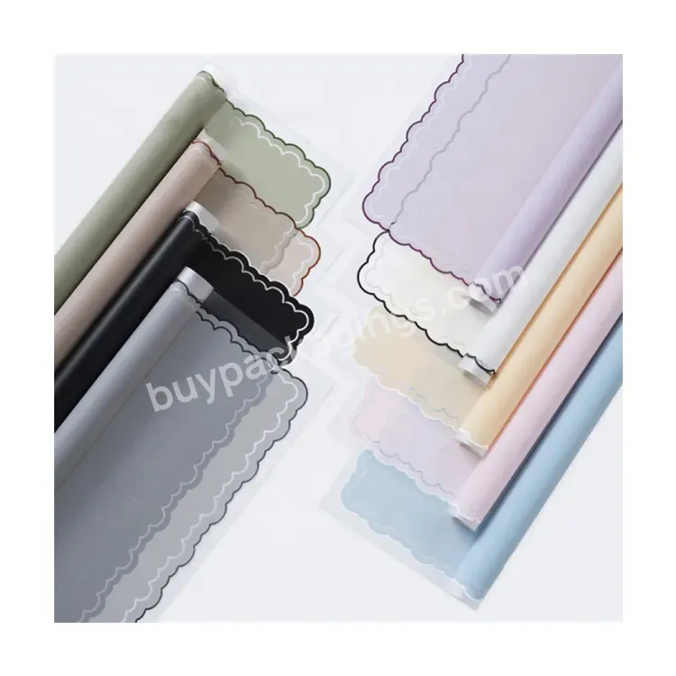 Sim-party Waterproof Matte Rose Jelly Film Floral Wrapper Korean Flower Wrapping Waterproof Paper Roll