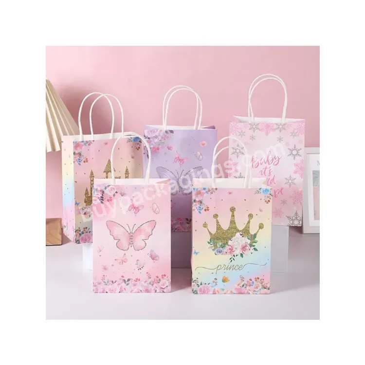 Sim-party Wholesale Eco-friendly Boutique Birthday Valentine Gift Packaging Craft Paper Bag
