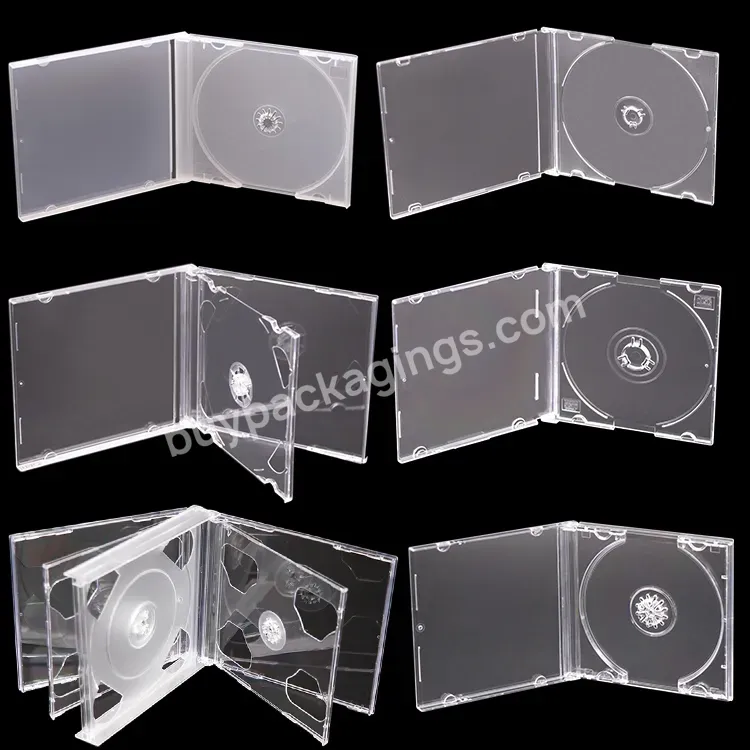 Single Disc Media Packaging Cd Dvd Plastic Storage Case Box Slim Transparent Cover Empty Cd Jewel Cases