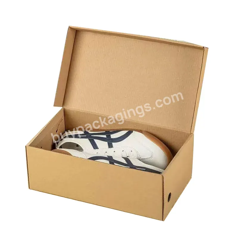 Single Layer Corrugated Paper Folding Portable Custom Logo Shoe Box