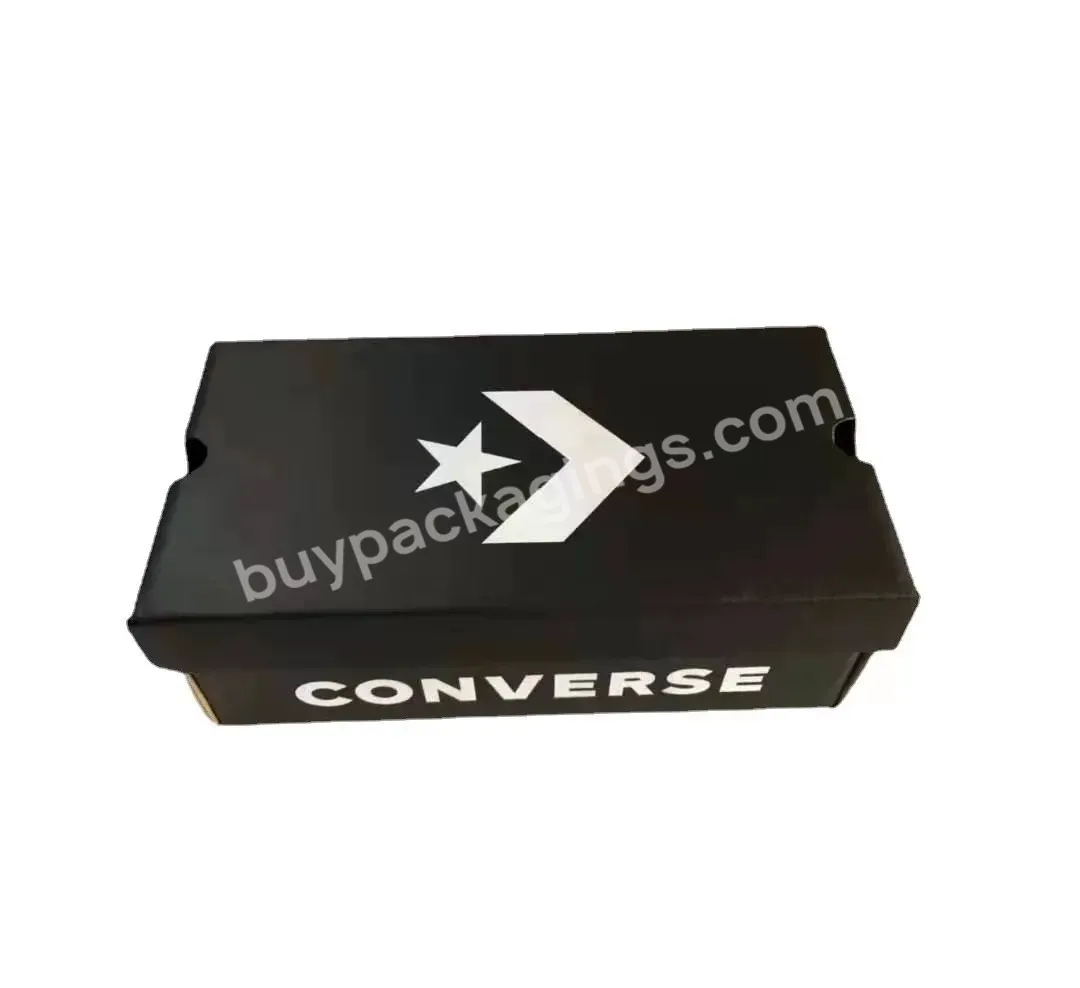 Single Layer Corrugated Paper Folding Portable Custom Logo Shoe Box