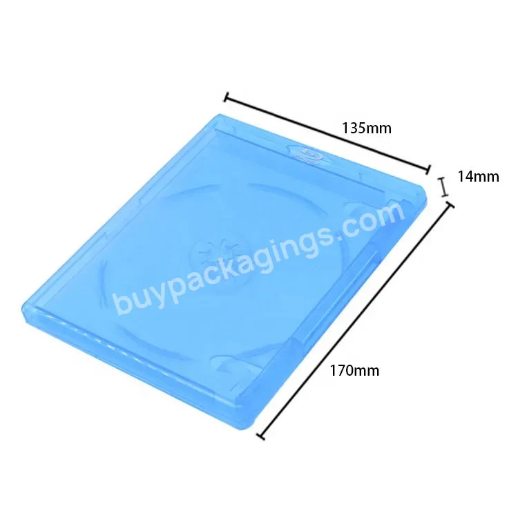 Single With Embossed Logo Blu-ray Box 14mm Cd Dvd Bluray Storage Disc 50gb Glossy Vcd Bluray Box