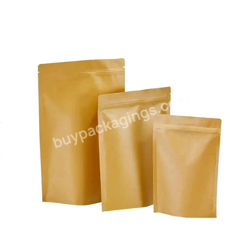 Size 20 * 30 + 5 Custom Zip Bag Packaging Aluminum Foil Kraft Bags Food Grade With Logo