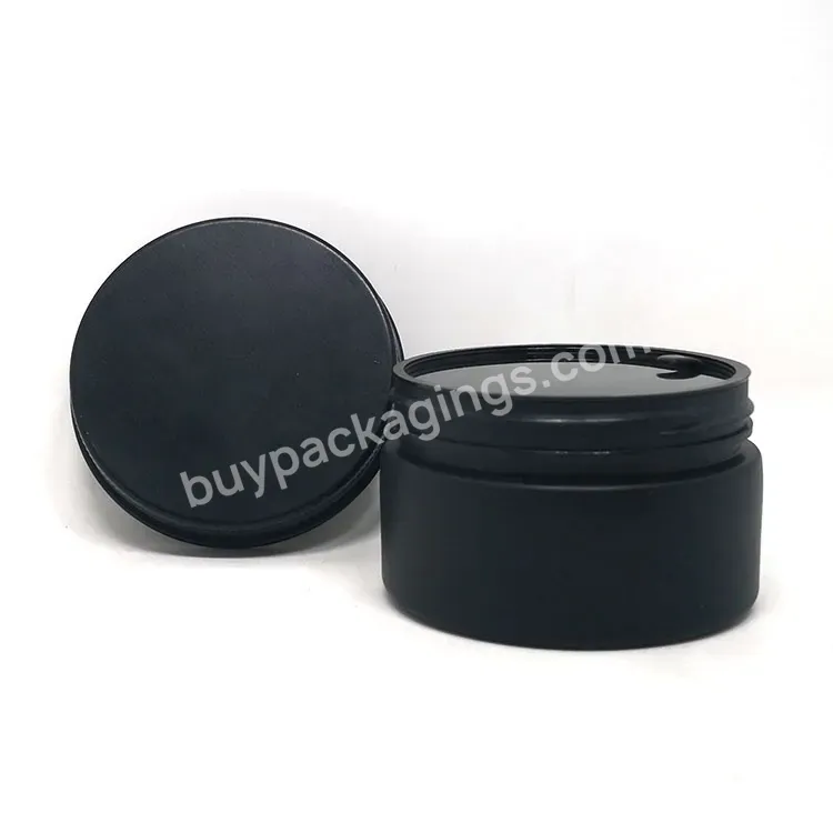 Skin Care Packaging Matte Black 30g 50g 100g 120g 150g 200g 250g Body Lotion Frosted Pet Plastic Jar With Screw Cap