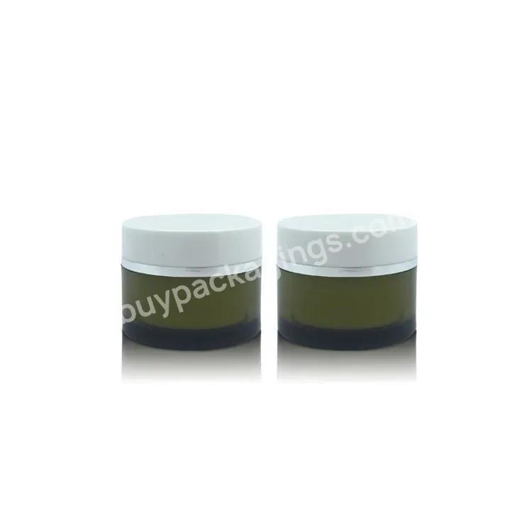 Skin Care Packing 30g Cosmetic Plastic Cylinder Face Eye Cream Acrylic Jars Container With White Lid