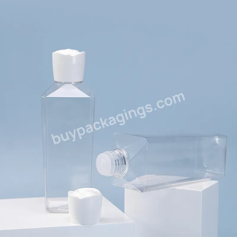 Skin Care Screw Cap Toner Bottle Clear 250ml Plastic Bottles With Rose Cap 8oz Bottle Plastic 250 Ml Plastic Screw Cap