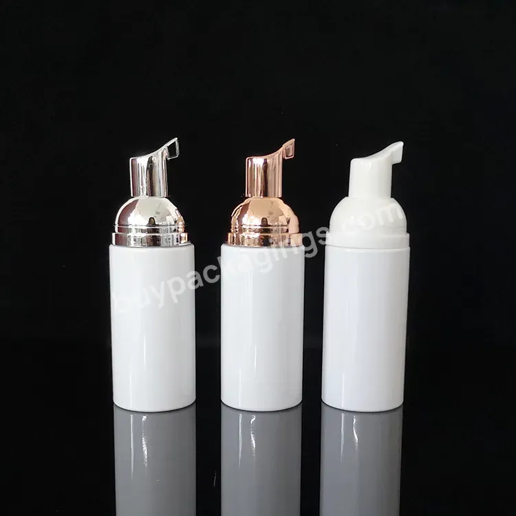 Skincare Bottles Set 30ml 50ml 60ml 80ml 100ml Foam Lotion Plastic Cosmetic Packaging White Pet Bottle With Rose Gold Pump