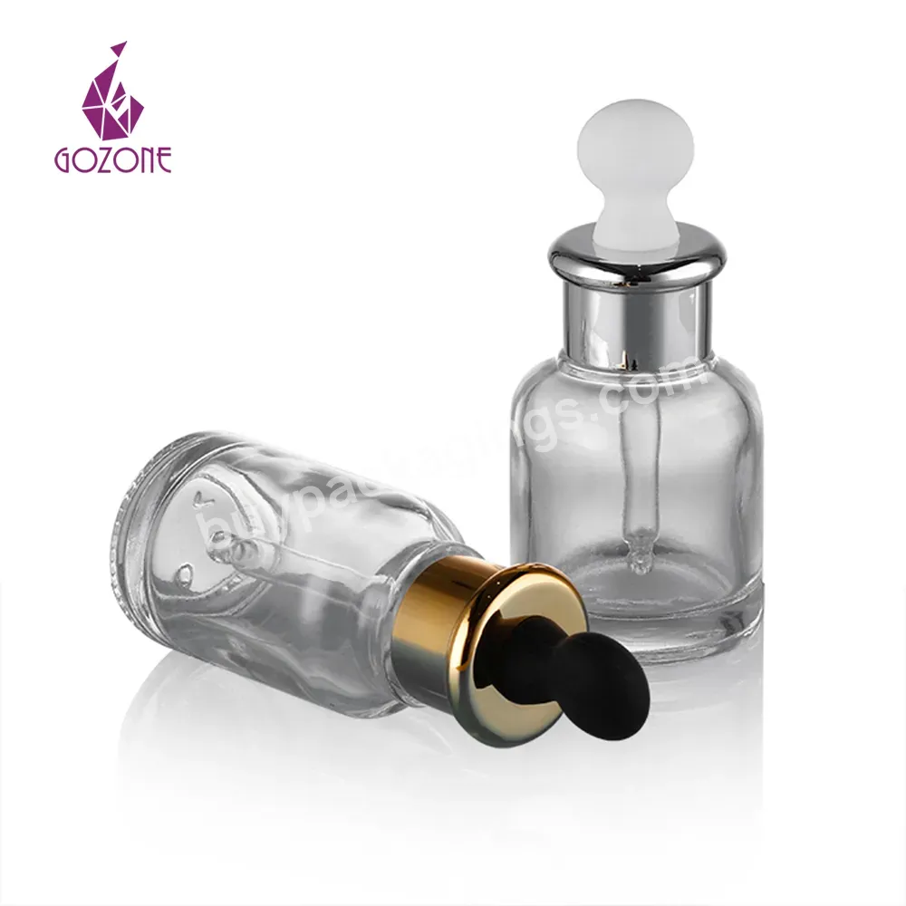 Skincare Cosmetic Glass Essential Oil Luxury Serum Bottles 30 Ml Eye Dropper Bottles