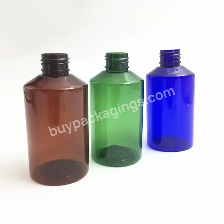 Slant Shoulder Amber/blue/green Color Pet Plastic Deodorant Spray Bottle