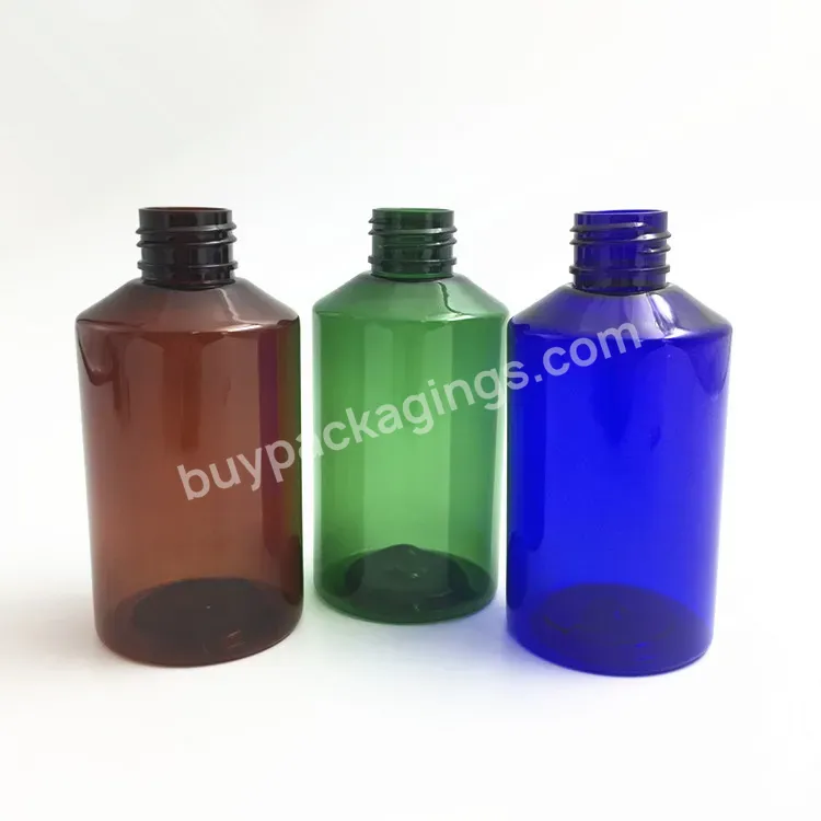 Slant Shoulder Amber/blue/green Color Pet Plastic Deodorant Spray Bottle