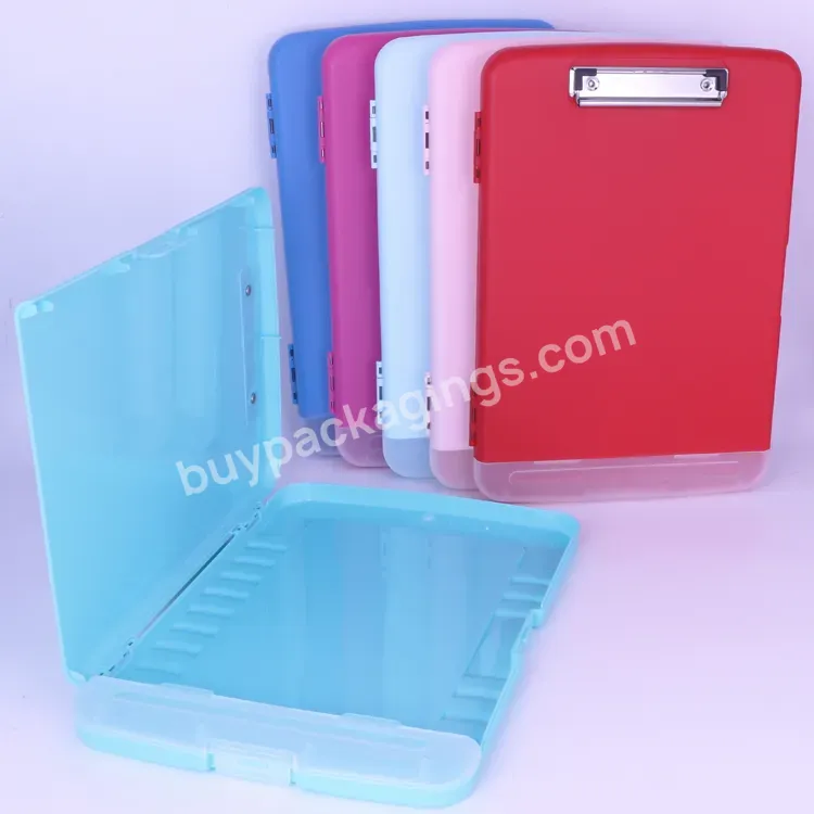 Slim Plastic Nursing Clipboard Portable Butterfly Clip Filing Box Storage Stationery Document Folder A5 A4 File Case - Buy Document Folder A4,Slim Storage Clipboard,Butterfly Clip Clipboards.