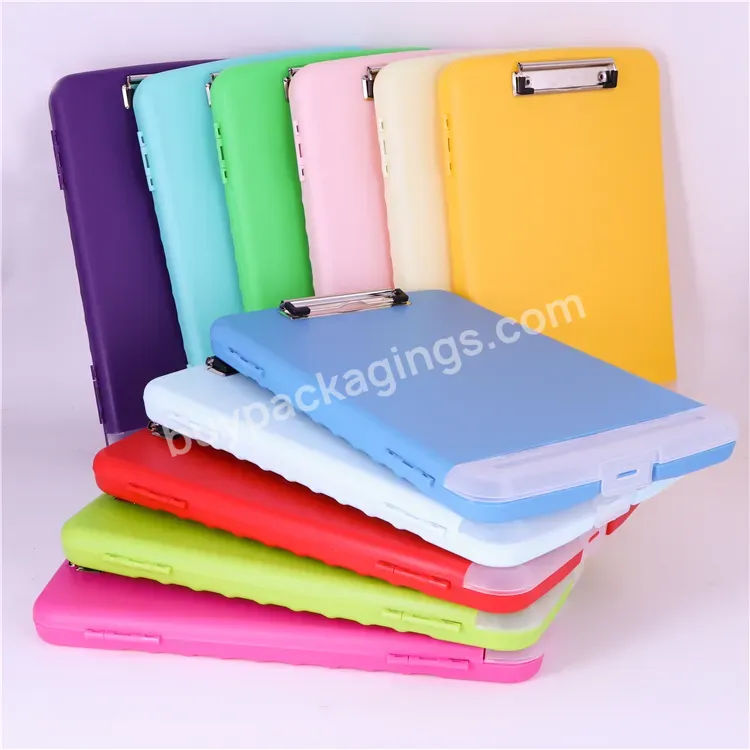 Slim Plastic Nursing Clipboard Portable Butterfly Clip Filing Box Storage Stationery Document Folder A5 A4 File Case