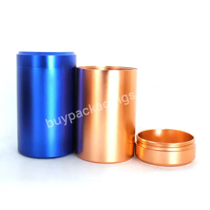 Small 60ml Tea Can Tin Box Packaging Metal Mini Portable Aluminum Alloy Stainless Steel Sealed Can