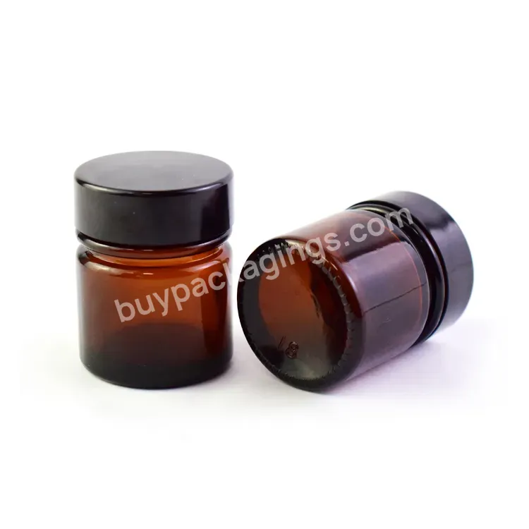 Small Amber Glass Jar 2ml 3ml 5ml Smell Proof Amber Pill Concentrate Bottle With Bakelite Cap