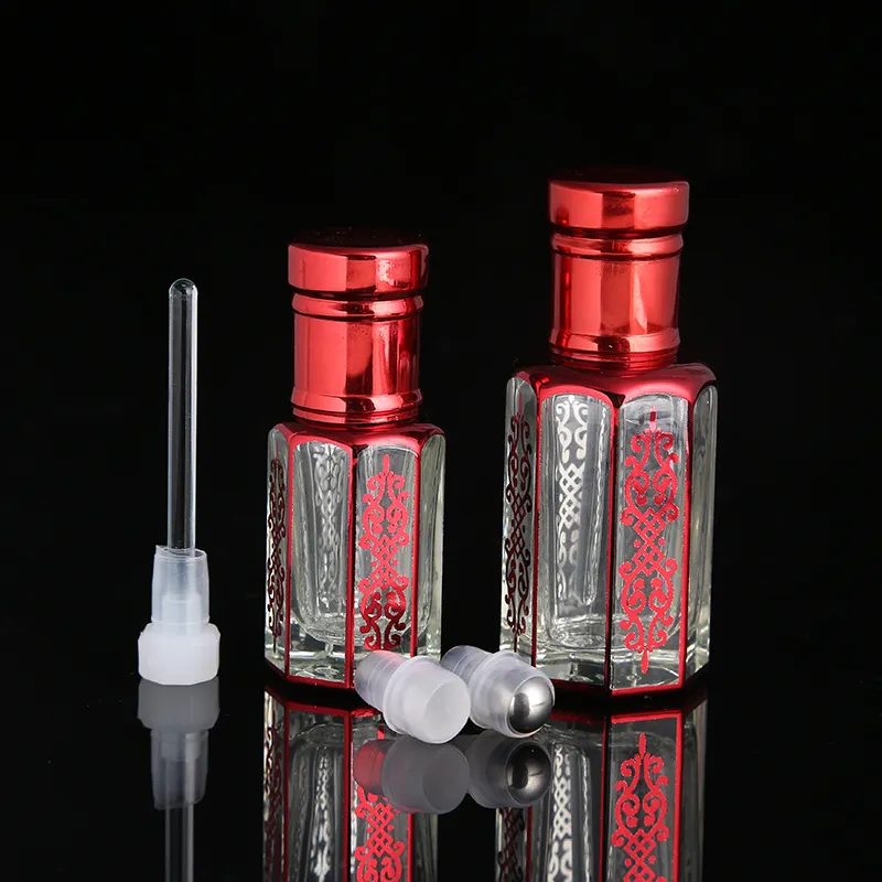 Small Capacity Red Color Electroplated Transparent Multiple Color Essential Oil Cosmetics Package Perfume Bottle