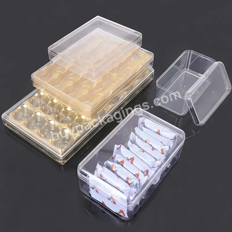 Small Chocolate Case Pet Food Container Dessert Packaging Biscuit Snack Toffee Candy Plastic Cake Box For Ferrero Rocher Cookie