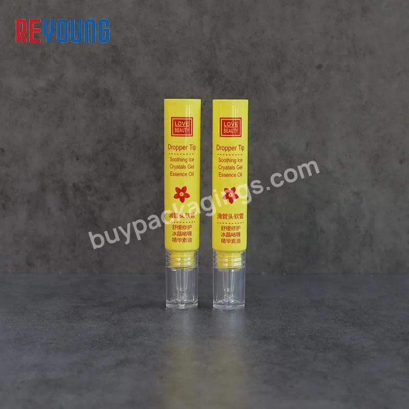 Small Diameter Plastic Squeeze Soft Tube Cosmetic Packaging With Silk Screen Printing For Essential Oil Dropper