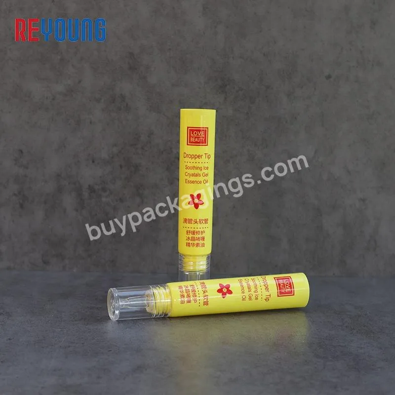 Small Diameter Plastic Squeeze Soft Tube Cosmetic Packaging With Silk Screen Printing For Essential Oil Dropper