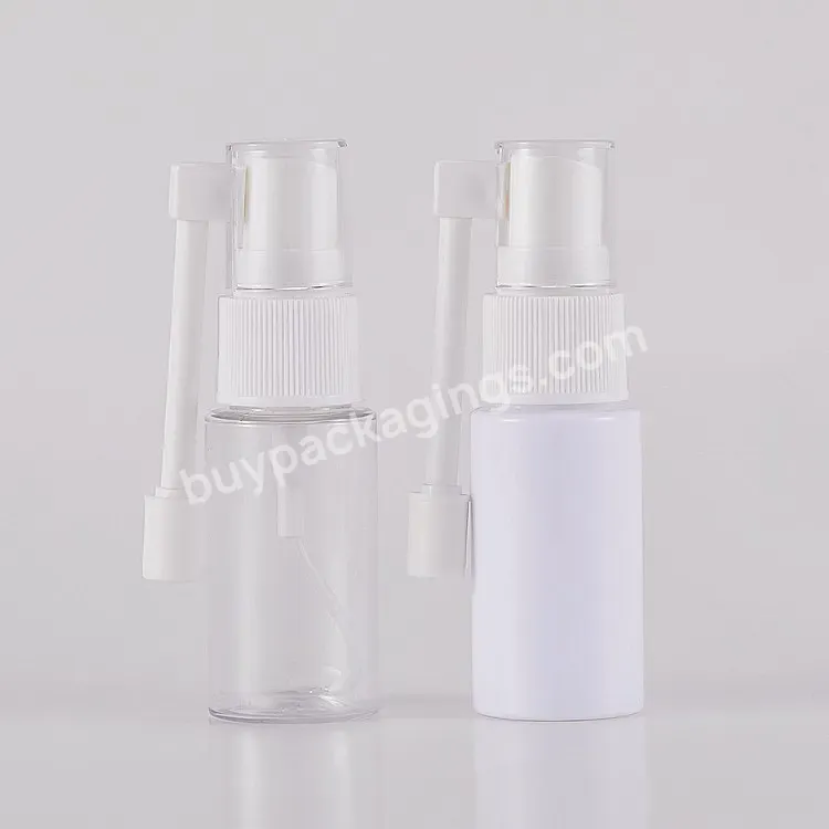 Small Empty White Amber 30ml 1oz Hdpe Medical Plastic Nasal Pump Spray Bottle Plastic Empty Portable Nasal Sprayer Pump Bottle