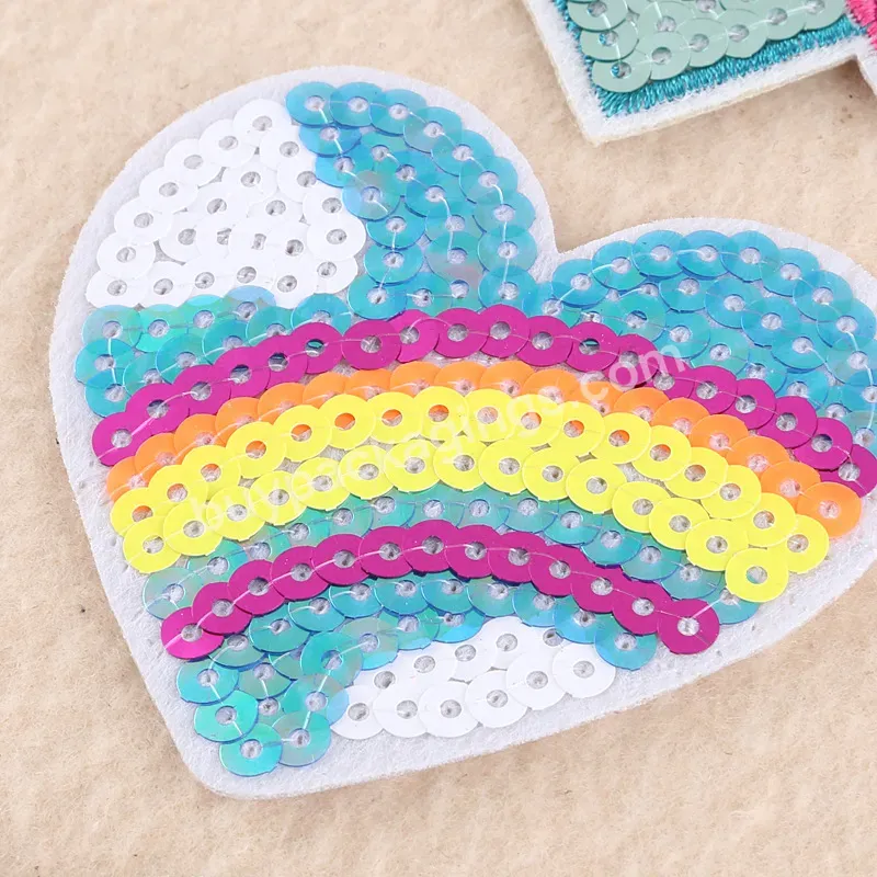 Small Glitter Pearl Chenille Clothing Heart Patches - Buy Heart Patches,Heart Patches For Clothing,Pearl Heart Patches.